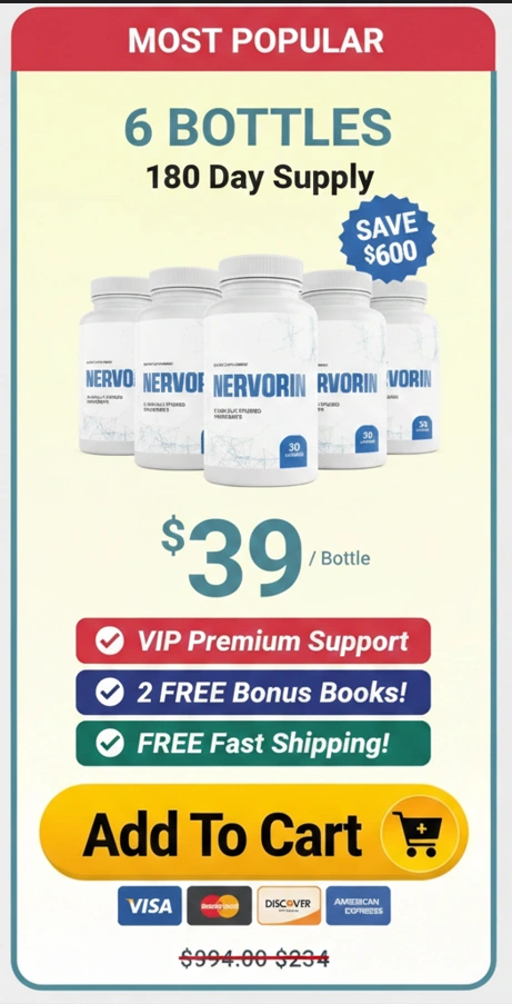 NERVORIN supplement 6 bottles best value package